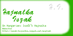 hajnalka iszak business card